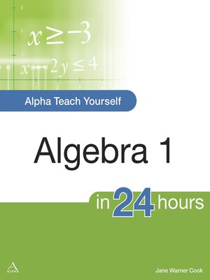 cover image of Alpha Teach Yourself Algebra I in 24 Hours